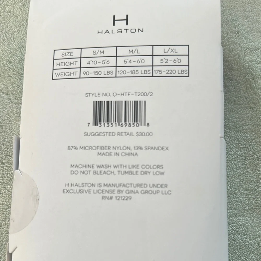 H by Halston 2-Pack Black Opaque Footed Tights Size M/L